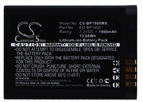 Battery For Samsung Ev-nx1zzzbmbus, Ev-nx1zzzbqbus, Ev-nx1zzzbzbus, Nx1 7.2v, 1900mah - 13.68wh Camera Cameron Sino Technology Limited   