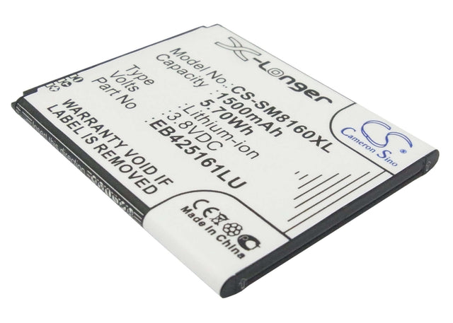 Battery For Samsung Galaxy Ace 2, Gt-i8160, Gt-i8160p 3.8v, 1500mah - 5.70wh Mobile, SmartPhone Cameron Sino Technology Limited   