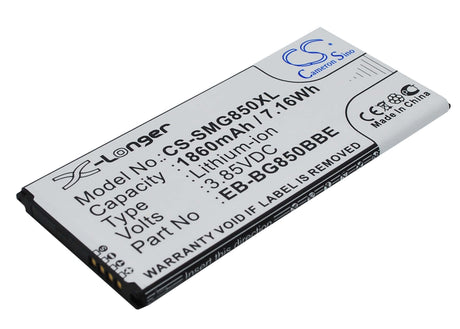 Battery For Samsung Galaxy Alpha, Sm-g850, Sm-g850f 3.85v, 1860mah - 7.16wh Mobile, SmartPhone Cameron Sino Technology Limited   