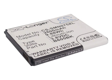 Battery For Samsung Galaxy J, Sgh-n075t 3.8v, 2600mah - 9.88wh Mobile, SmartPhone Cameron Sino Technology Limited   