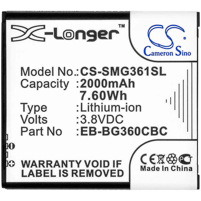 Battery For Samsung Galaxy J2, Galaxy J2 Duos, Sm-j200h/ds 3.8v, 2000mah - 7.60wh Mobile, SmartPhone Cameron Sino Technology Limited   