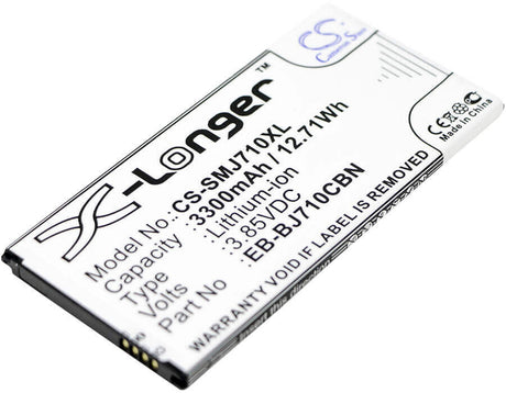 Battery For Samsung, Galaxy J7 2016, Galaxy J7 6 Duos Td-lte 3.85v, 3300mah - 12.71wh Mobile, SmartPhone Cameron Sino Technology Limited   