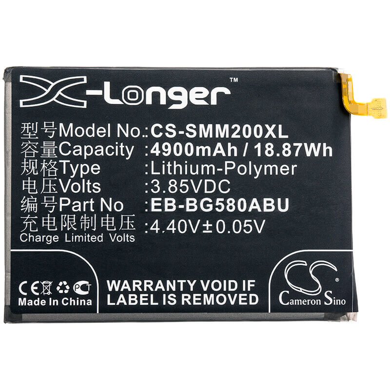 Battery For Samsung, Galaxy M20, M20 Duos 3.85v, 4900mah - 18.87wh Mobile, SmartPhone Cameron Sino Technology Limited   