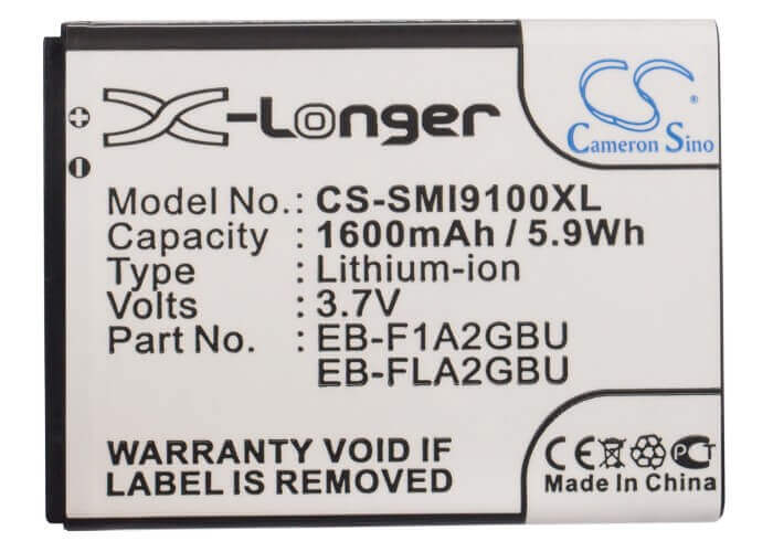 Battery For Samsung Galaxy S Ii, Galaxy S2, Gt-i9100 3.7v, 1600mah - 5.92wh Mobile, SmartPhone Cameron Sino Technology Limited   