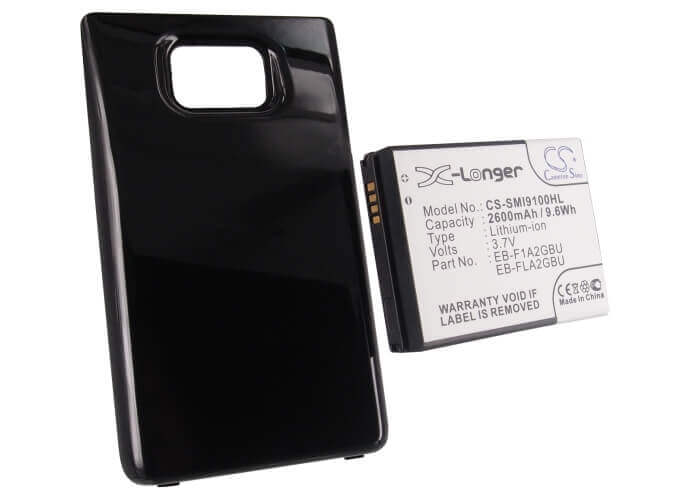 Battery For Samsung Galaxy S Ii, Galaxy S2, Gt-i9100, Black Back Cover 3.7v, 2600mah - 9.62wh Mobile, SmartPhone Cameron Sino Technology Limited   