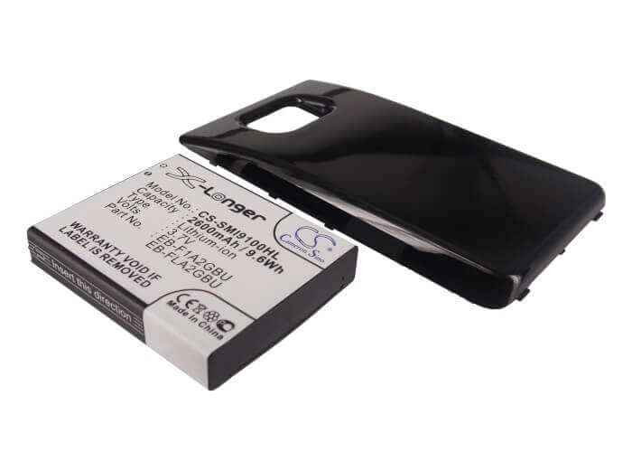 Battery For Samsung Galaxy S Ii, Galaxy S2, Gt-i9100, Black Back Cover 3.7v, 2600mah - 9.62wh Mobile, SmartPhone Cameron Sino Technology Limited   