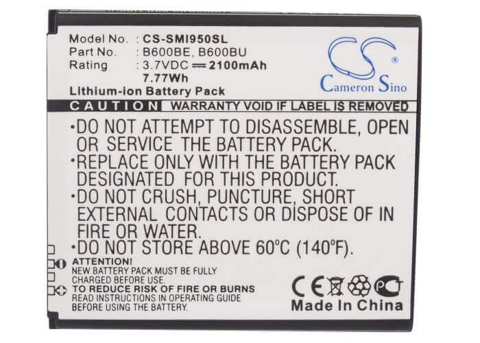 Battery For Samsung Galaxy S4, Galaxy S4 Lte, Gt-i9500 3.7v, 2100mah - 7.77wh Mobile, SmartPhone Cameron Sino Technology Limited   