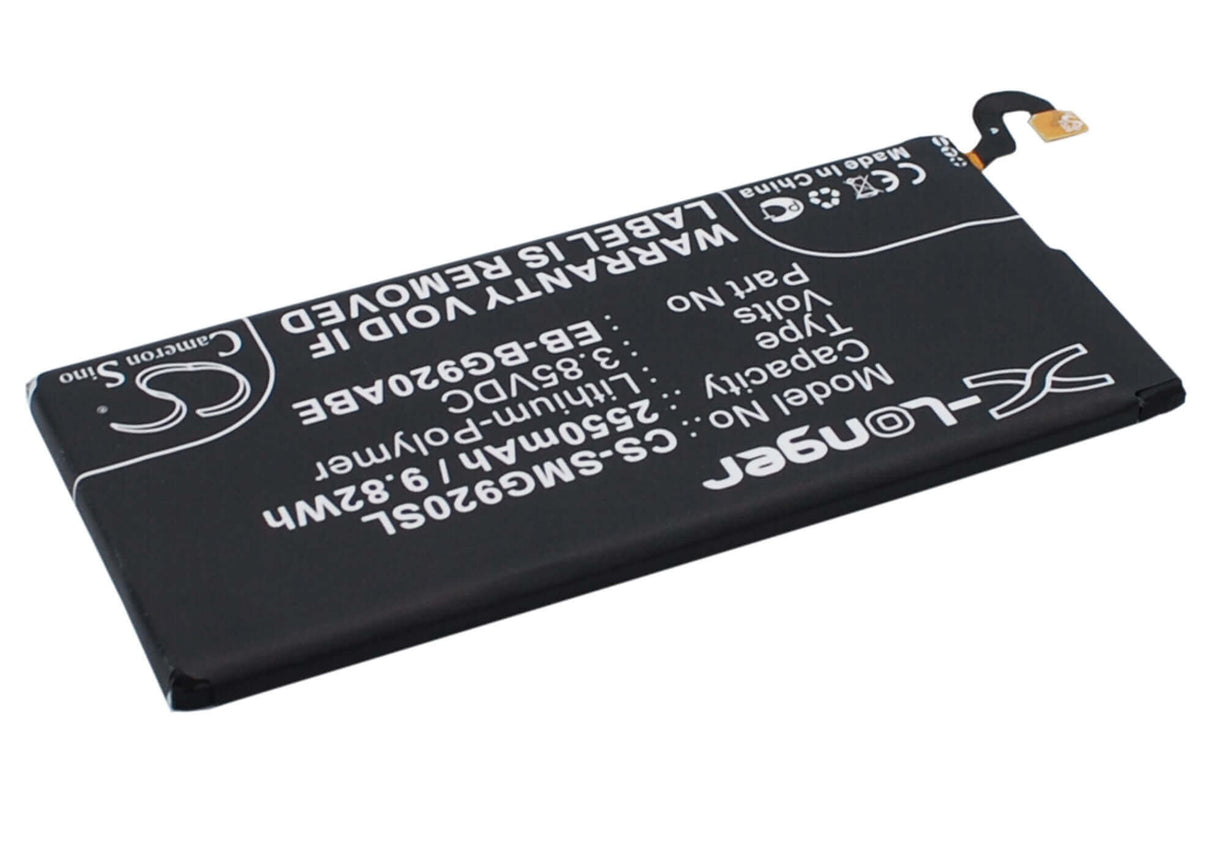 Battery For Samsung Galaxy S6, Sm-g920f, Sm-g920 3.85v, 2550mah - 9.82wh Mobile, SmartPhone Cameron Sino Technology Limited   