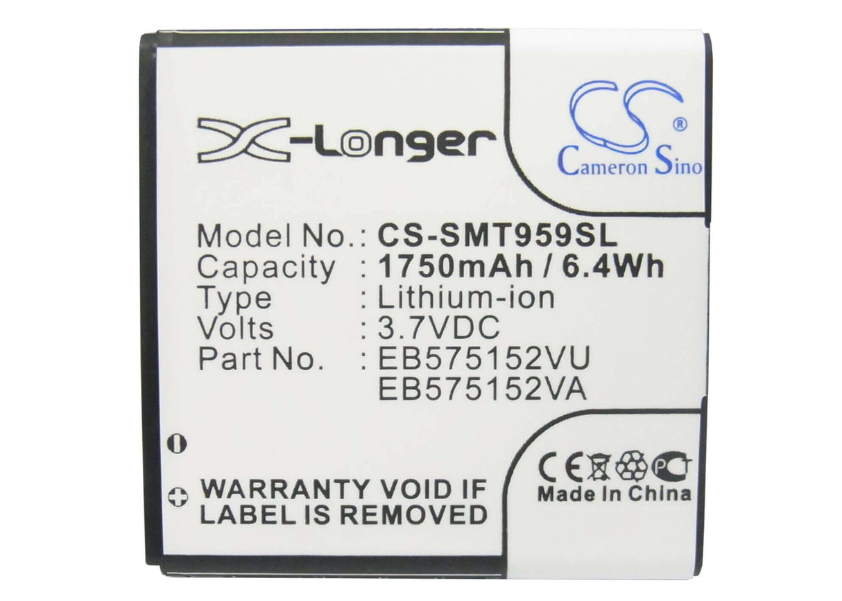 Battery For Samsung Galaxy Sl, Omnia Pro 4, Gt-i9010 3.7v, 1750mah - 6.48wh Mobile, SmartPhone Cameron Sino Technology Limited   