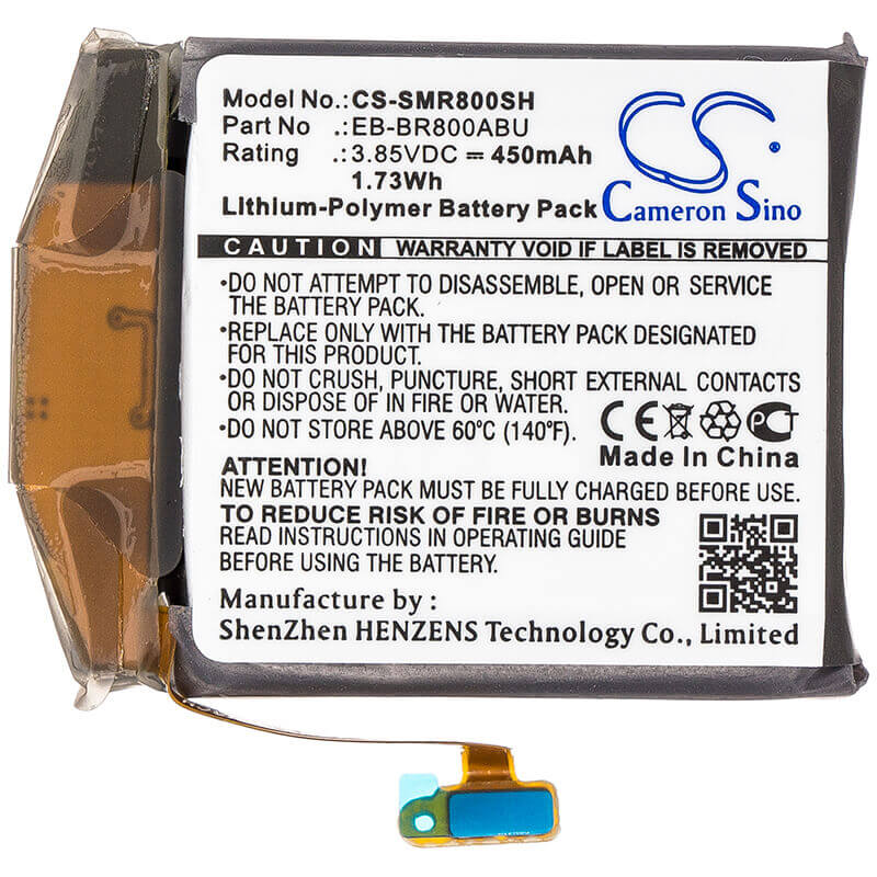 Battery For Samsung, Galaxy Watch 46mm, Sm-r800, Sm-r805 3.85v, 450mah - 1.73wh Batteries for Electronics Cameron Sino Technology Limited   