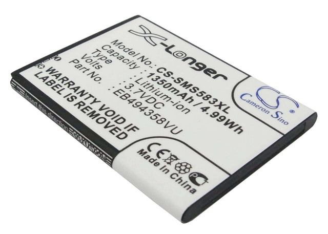 Battery For Samsung Gt-s5830, Gt-s5830t, Gt-s5830t Galaxy S Mini 3.7v, 1350mah - 5.00wh Mobile, SmartPhone Cameron Sino Technology Limited   