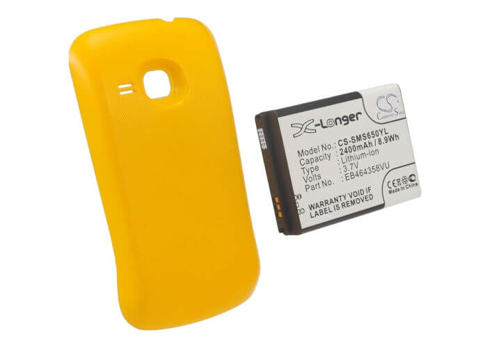 Battery For Samsung Gt-s6500, Gt-s6500d, Galaxy Mini 2, Yellow Cover 3.7v, 2400mah - 8.88wh Mobile, SmartPhone Cameron Sino Technology Limited   