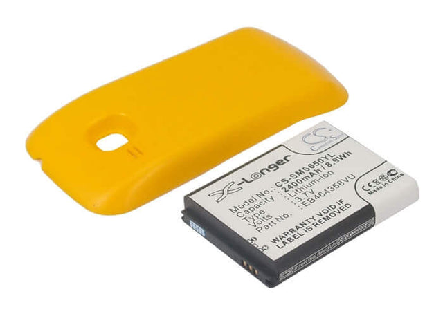 Battery For Samsung Gt-s6500, Gt-s6500d, Galaxy Mini 2, Yellow Cover 3.7v, 2400mah - 8.88wh Mobile, SmartPhone Cameron Sino Technology Limited   