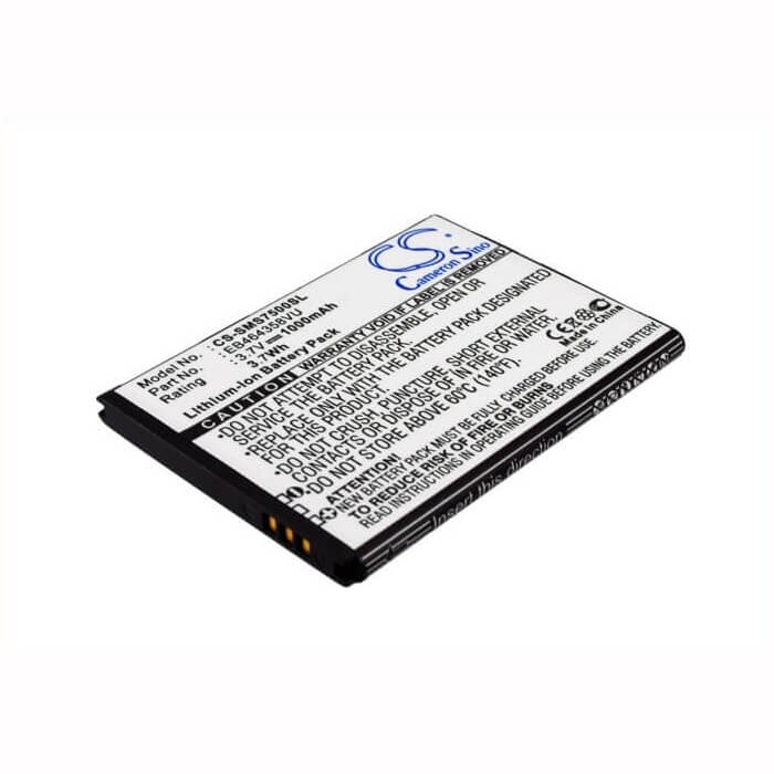 Battery For Samsung Gt-s7500, Galaxy Ace Plus, Gt-s6500 3.7v, 1000mah - 3.70wh Mobile, SmartPhone Cameron Sino Technology Limited   