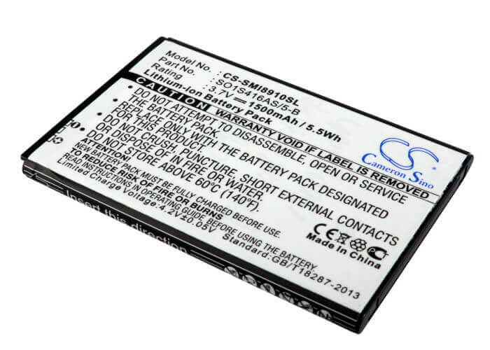 Battery For Samsung I8910 Omnia Hd, Omnia 3g, Omnia Pro 3.7v, 1500mah - 5.55wh Mobile, SmartPhone Cameron Sino Technology Limited   