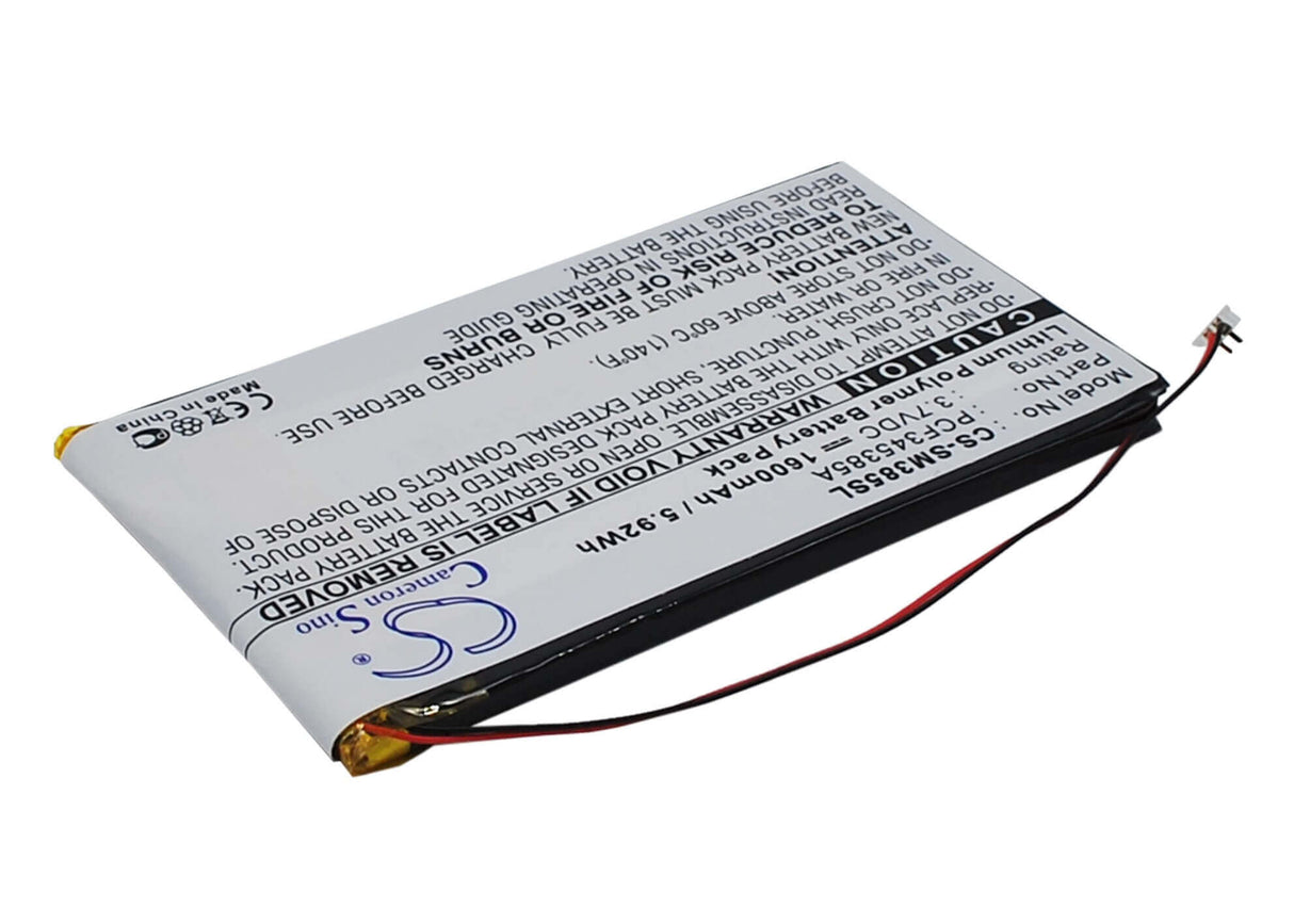 Battery For Samsung Napster Mp3 Player, Yp106g, Pmpsgy910 3.7v, 1600mah - 5.92wh Media Player Cameron Sino Technology Limited   