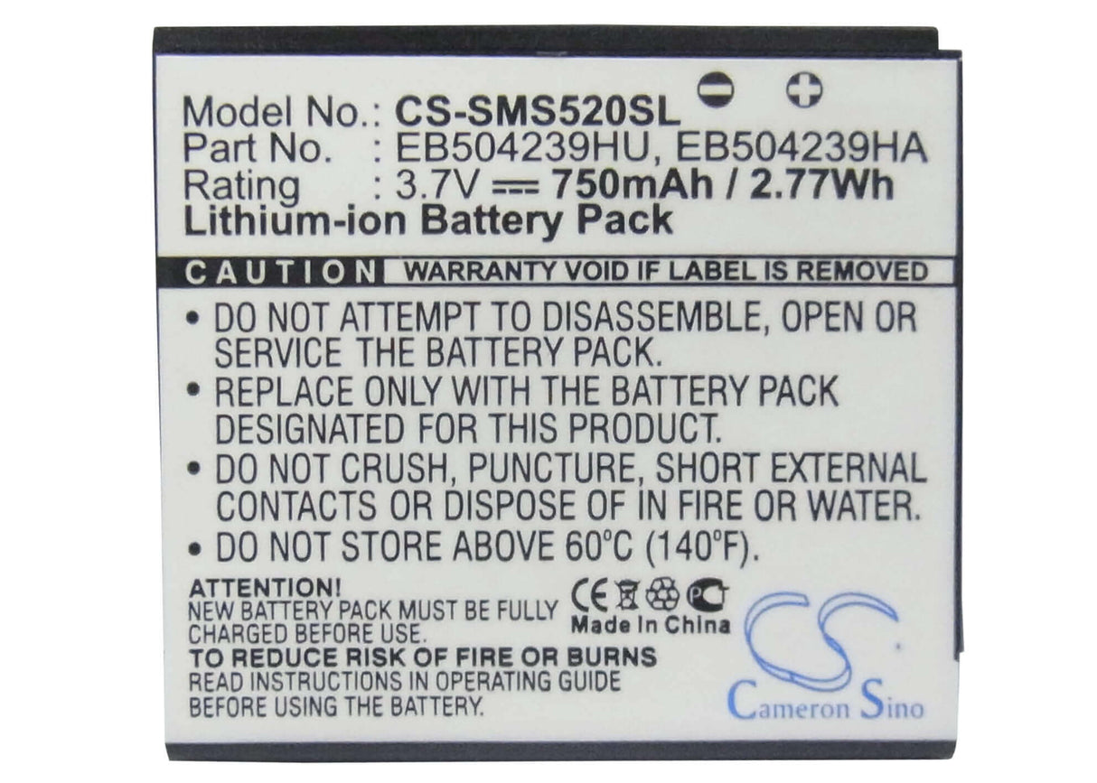 Battery For Samsung S5200, Gt-s5200, Sgh-a187 3.7v, 750mah - 2.78wh Mobile, SmartPhone Cameron Sino Technology Limited   