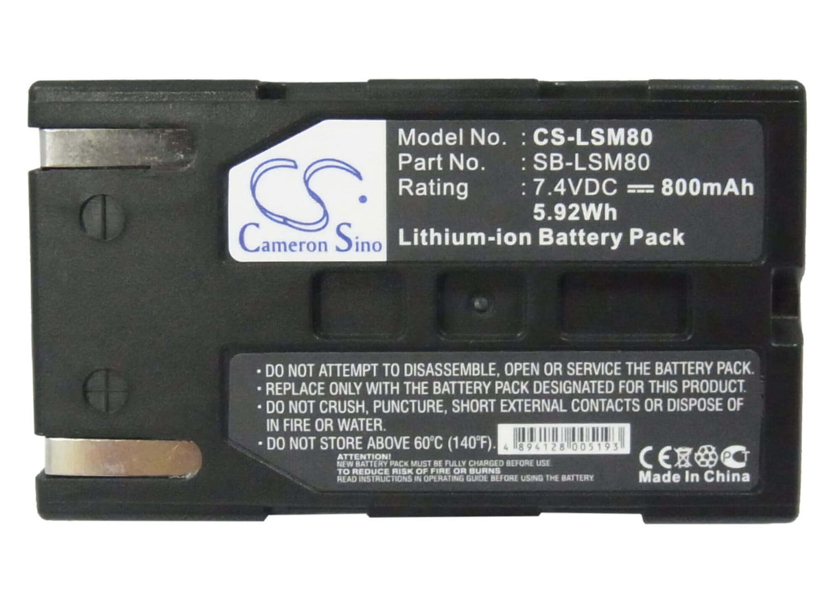 Battery For Samsung Sc-d173(u), Sc-d263, Sc-d351, Sc-d353, 7.4v, 800mah - 5.92wh Camera Cameron Sino Technology Limited   