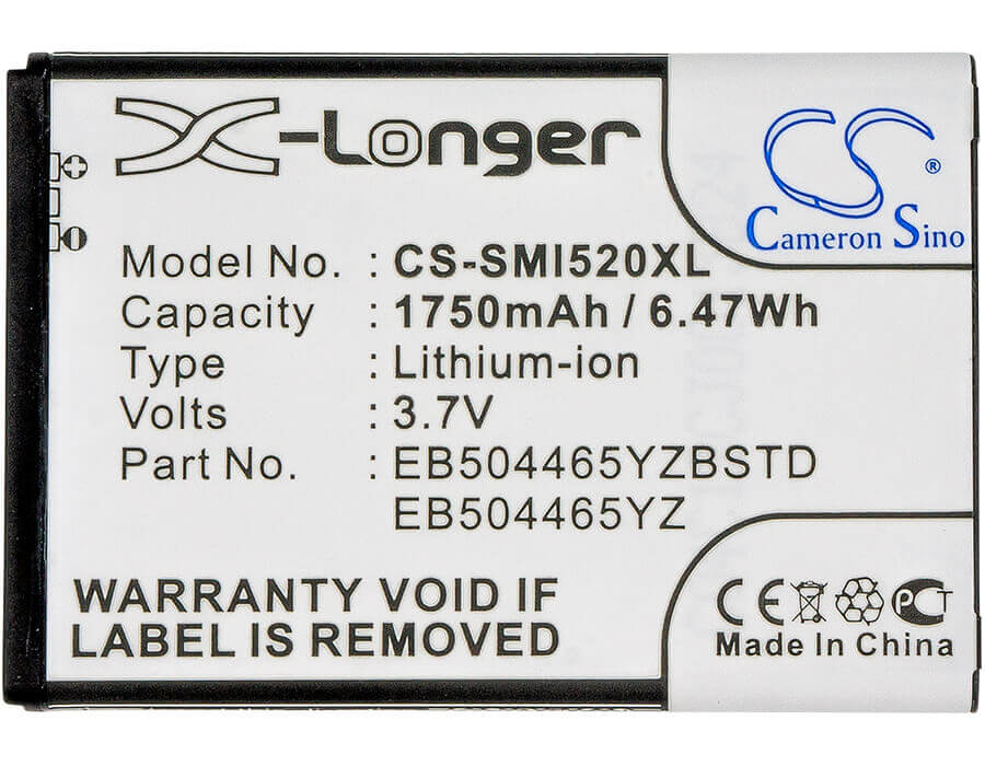 Battery For Samsung Sch-i400, I400 Continuum, Gem I100 3.7v, 1750mah - 6.48wh Mobile, SmartPhone Cameron Sino Technology Limited   