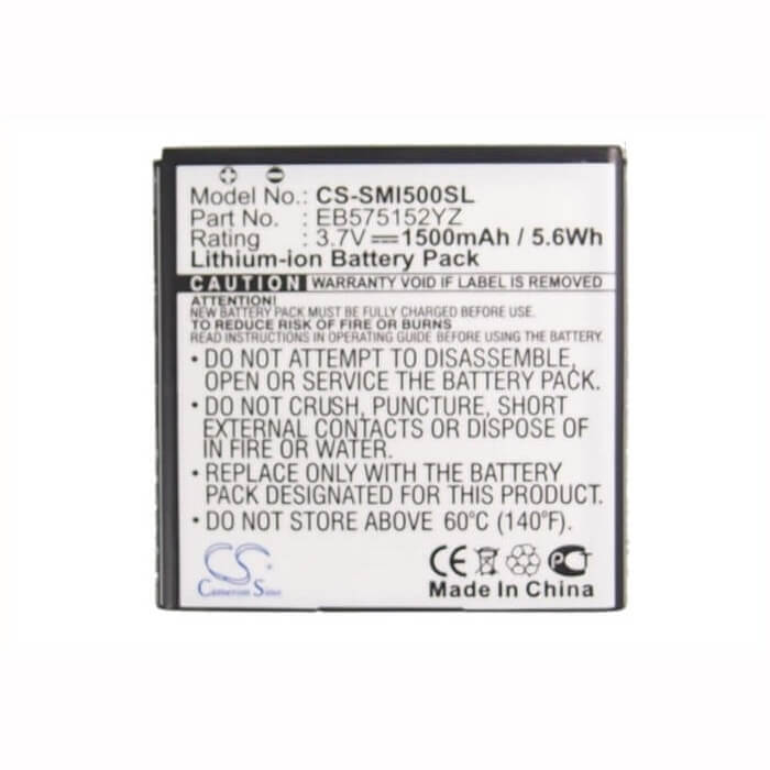 Battery For Samsung Sch-i500 3.7v, 1500mah - 5.55wh Mobile, SmartPhone Cameron Sino Technology Limited   