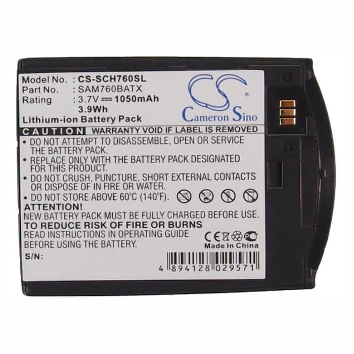 Battery For Samsung Sch-i760 3.7v, 1050mah - 3.89wh Mobile, SmartPhone Cameron Sino Technology Limited   