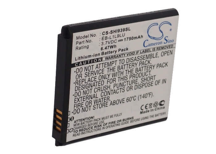 Battery For Samsung Sch-i939d, Galaxy S3 Duos 3.7v, 1750mah - 6.48wh Mobile, SmartPhone Cameron Sino Technology Limited   