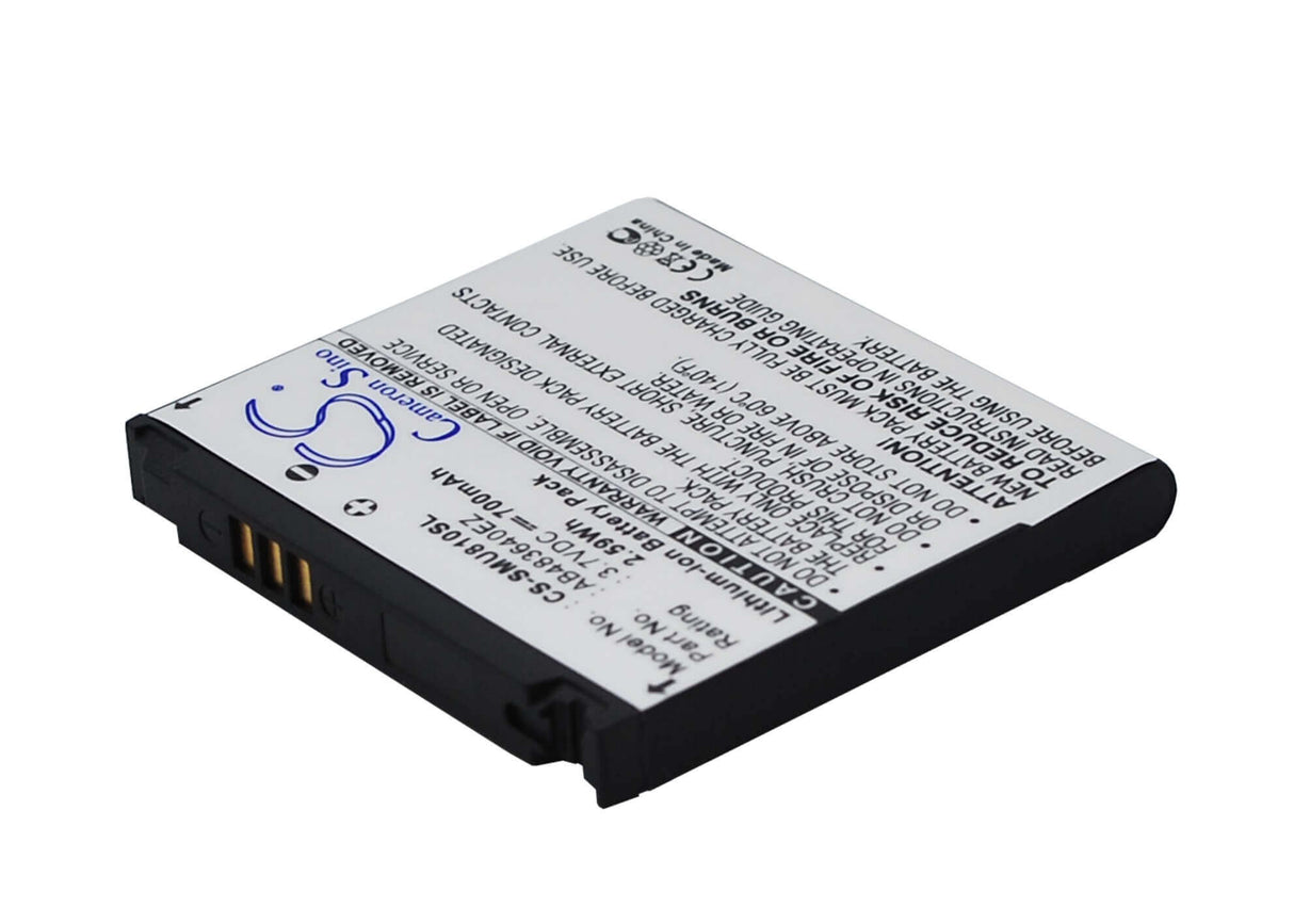 Battery For Samsung Sch-u650 Sway, Sch-u810 Renown, Sway U650 3.7v, 700mah - 2.59wh Mobile, SmartPhone Cameron Sino Technology Limited (Suspended)   