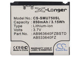 Battery For Samsung Sch-u750, Alias 2 U750, Zeal 3.7v, 850mah - 3.15wh Batteries for Electronics Cameron Sino Technology Limited (Suspended)   