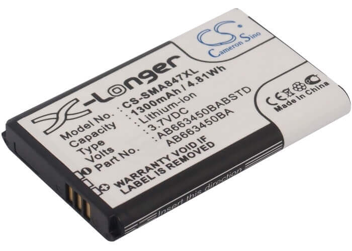 Battery For Samsung Sgh-a847, Rugby Ii, Rugby Ii A847 3.7v, 1300mah - 4.81wh Mobile, SmartPhone Cameron Sino Technology Limited (Suspended)   