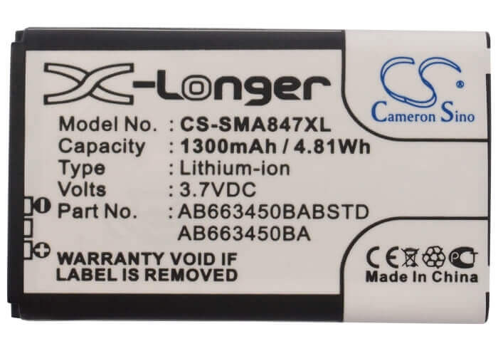 Battery For Samsung Sgh-a847, Rugby Ii, Rugby Ii A847 3.7v, 1300mah - 4.81wh Mobile, SmartPhone Cameron Sino Technology Limited (Suspended)   