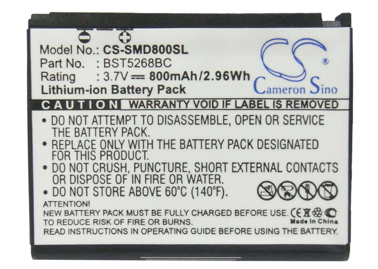 Battery For Samsung Sgh-d808 3.7v, 800mah - 2.96wh Mobile, SmartPhone Cameron Sino Technology Limited   