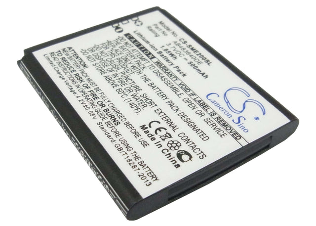 Battery For Samsung Sgh-e200, Sgh-e208, Sch-s259 3.7v, 500mah - 1.85wh Mobile, SmartPhone Cameron Sino Technology Limited   