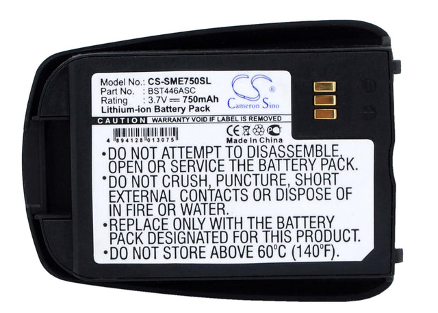 Battery For Samsung Sgh-e750, Sgh-e758 3.7v, 750mah - 2.78wh Mobile, SmartPhone Cameron Sino Technology Limited (Suspended)   