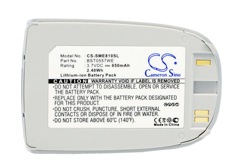 Battery For Samsung Sgh-e810, Sgh-e815, Sgh-e818 3.7v, 650mah 2.41wh - 2.41wh Mobile, SmartPhone Cameron Sino Technology Limited (Suspended)   