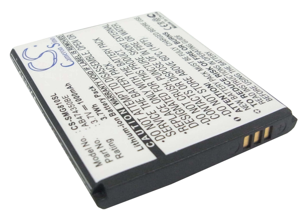 Battery For Samsung Sgh-g810, Sgh-d780, Sgh-i550 3.7v, 1000mah - 3.70wh Mobile, SmartPhone Cameron Sino Technology Limited   