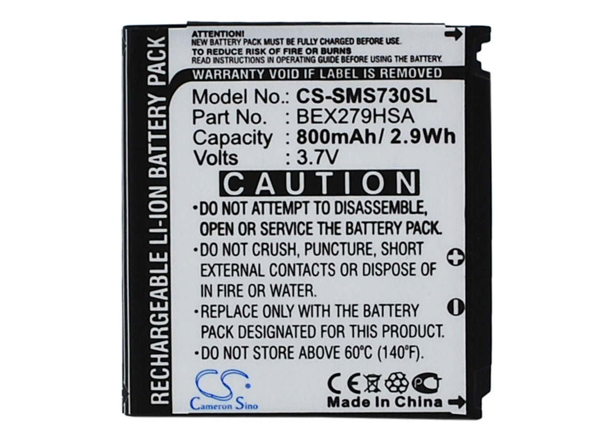 Battery For Samsung Sgh-s730, Sgh-s730i 3.7v, 800mah - 2.96wh Batteries for Electronics Cameron Sino Technology Limited (Suspended)   