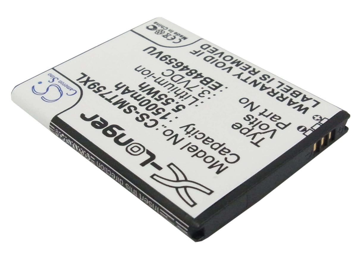 Battery For Samsung Sgh-t759, Exhibit 4g, Gravity Smart 3.7v, 1500mah - 5.55wh Mobile, SmartPhone Cameron Sino Technology Limited   