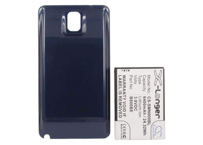 Battery For Samsung Sm-n900, Sm-n9005, Galaxy Note 3 Blue Cover 3.8v, 6400mah - 24.32wh Mobile, SmartPhone Cameron Sino Technology Limited   