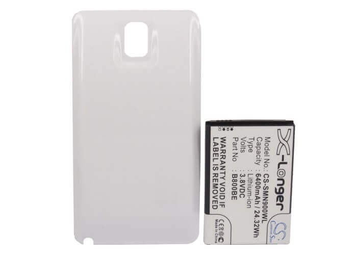 Battery For Samsung Sm-n900, Sm-n9005, Galaxy Note 3, White Cover 3.8v, 6400mah - 24.32wh Mobile, SmartPhone Cameron Sino Technology Limited   