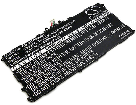 Battery For Samsung Sm-p600, Sm-p601, Galaxy Note 10.1 3.8v, 6600mah - 25.08wh Tablet Cameron Sino Technology Limited   