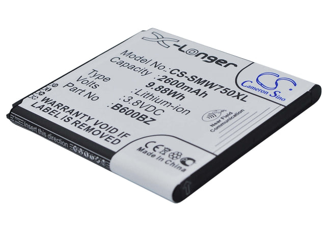 Battery For Samsung Sm-w750v, Ativ Se, Ativ Se Neo, Nfc Support 3.8v, 2600mah - 9.88wh Mobile, SmartPhone Cameron Sino Technology Limited   