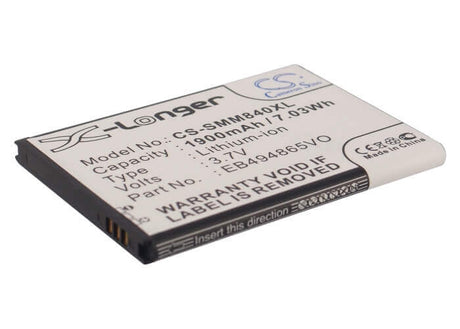 Battery For Samsung Sph-m840, Galaxy Ring, Galaxy Prevail Ii 3.7v, 1900mah - 7.03wh Mobile, SmartPhone Cameron Sino Technology Limited   