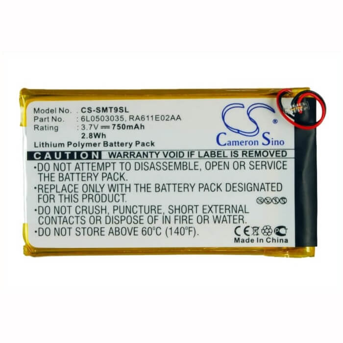 Battery For Samsung Yp-t9, Yp-t9+, Yp-t9jbab 3.7v, 750mah - 2.78wh Media Player Cameron Sino Technology Limited   