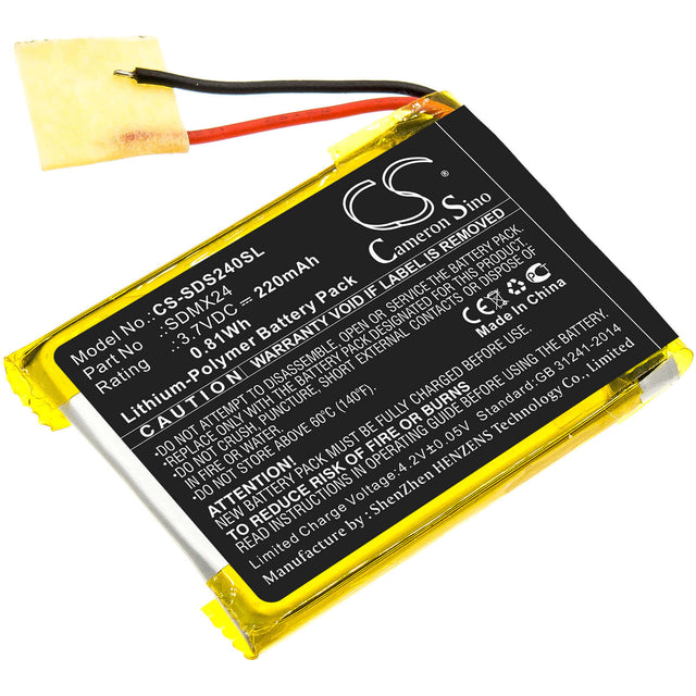 Battery For Sandisk, Sansa, Clip, Sport 3.7v, 220mah - 0.81wh Media Player Cameron Sino Technology Limited   