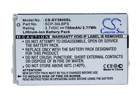 Battery For Sanyo Scp-3800, Katana Lx, Scp-6750 3.7v, 750mah - 2.78wh Mobile, SmartPhone Cameron Sino Technology Limited (Suspended)   