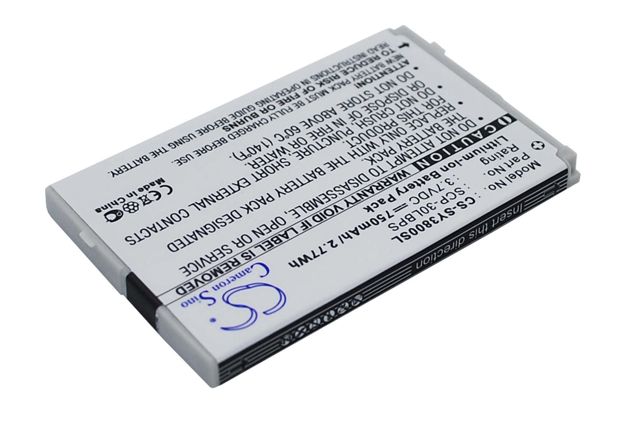 Battery For Sanyo Scp-3800, Katana Lx, Scp-6750 3.7v, 750mah - 2.78wh Mobile, SmartPhone Cameron Sino Technology Limited (Suspended)   