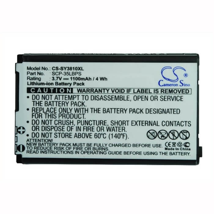 Battery For Sanyo Scp-3810, Mirro Scp-3810 3.7v, 1100mah - 4.07wh Mobile, SmartPhone Cameron Sino Technology Limited   