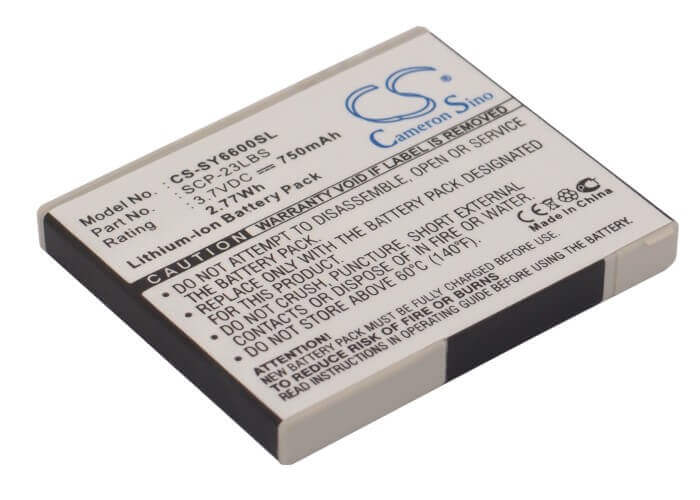 Battery For Sanyo Scp-6600, Katana 6600 3.7v, 750mah - 2.78wh Mobile, SmartPhone Cameron Sino Technology Limited (Suspended)   