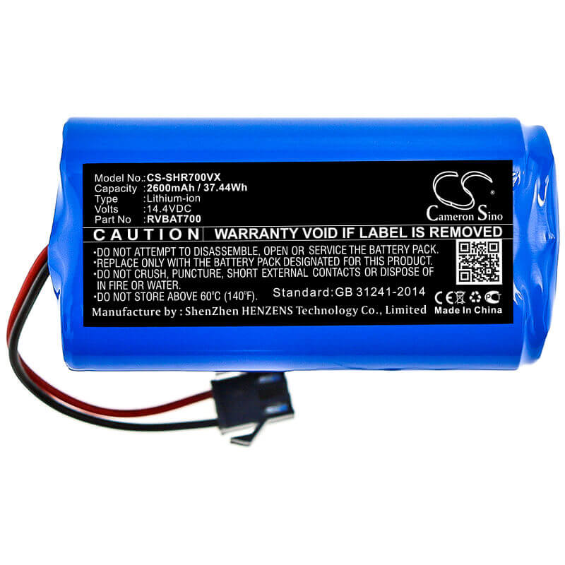 Battery For Shark, Ion Robot 700, Ion Robot 700, Rv700, 14.4v 2600mah Vacuum Cameron Sino Technology Limited   