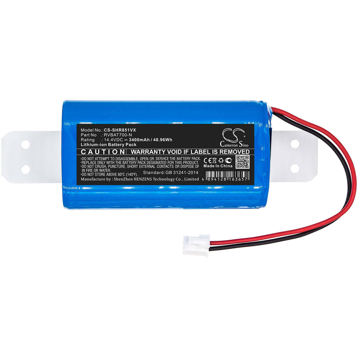 Battery For Shark, Rv700_n, Rv720_n, Rv725_n 14.4v, 3400mah - 48.96wh Vacuum Cameron Sino Technology Limited   